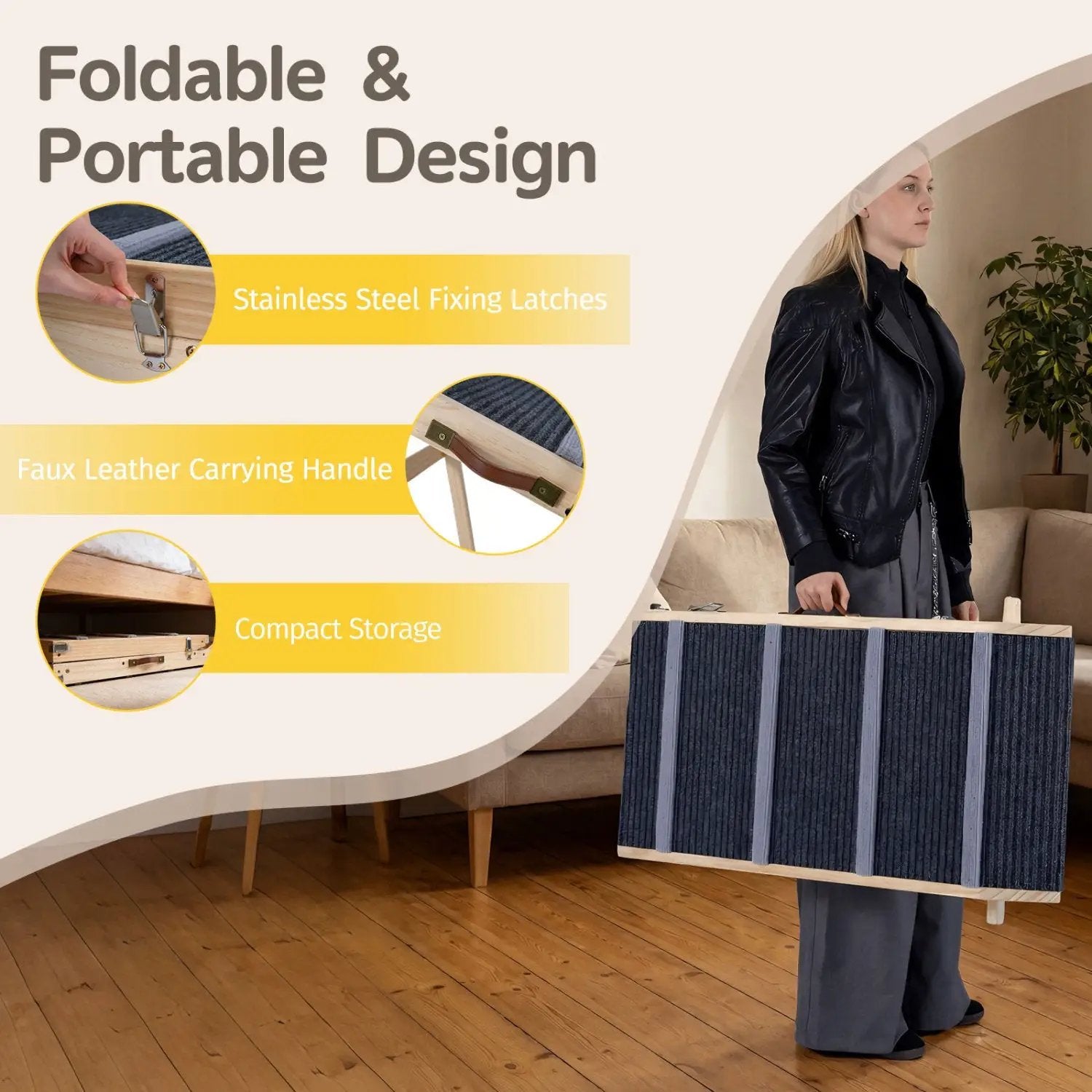 Adjustable Folding Dog Ramp for High Beds and Vehicles by DirectDeals