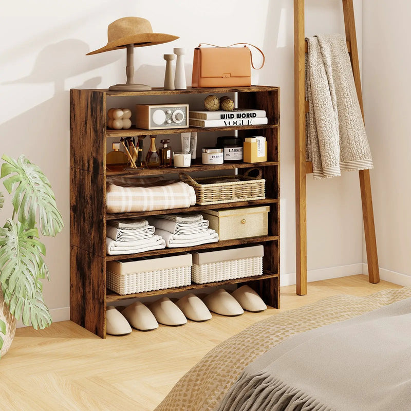 6-tier Shoe Rack with Anti-tipping Device for Entryway by DirectDeals
