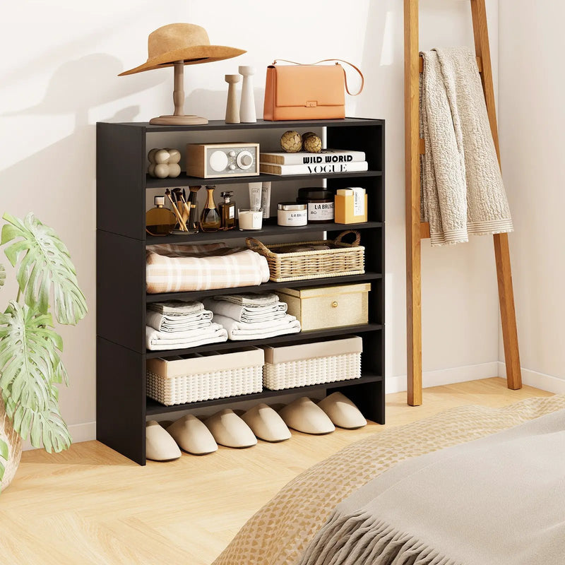 6-tier Shoe Rack with Anti-tipping Device for Entryway by DirectDeals