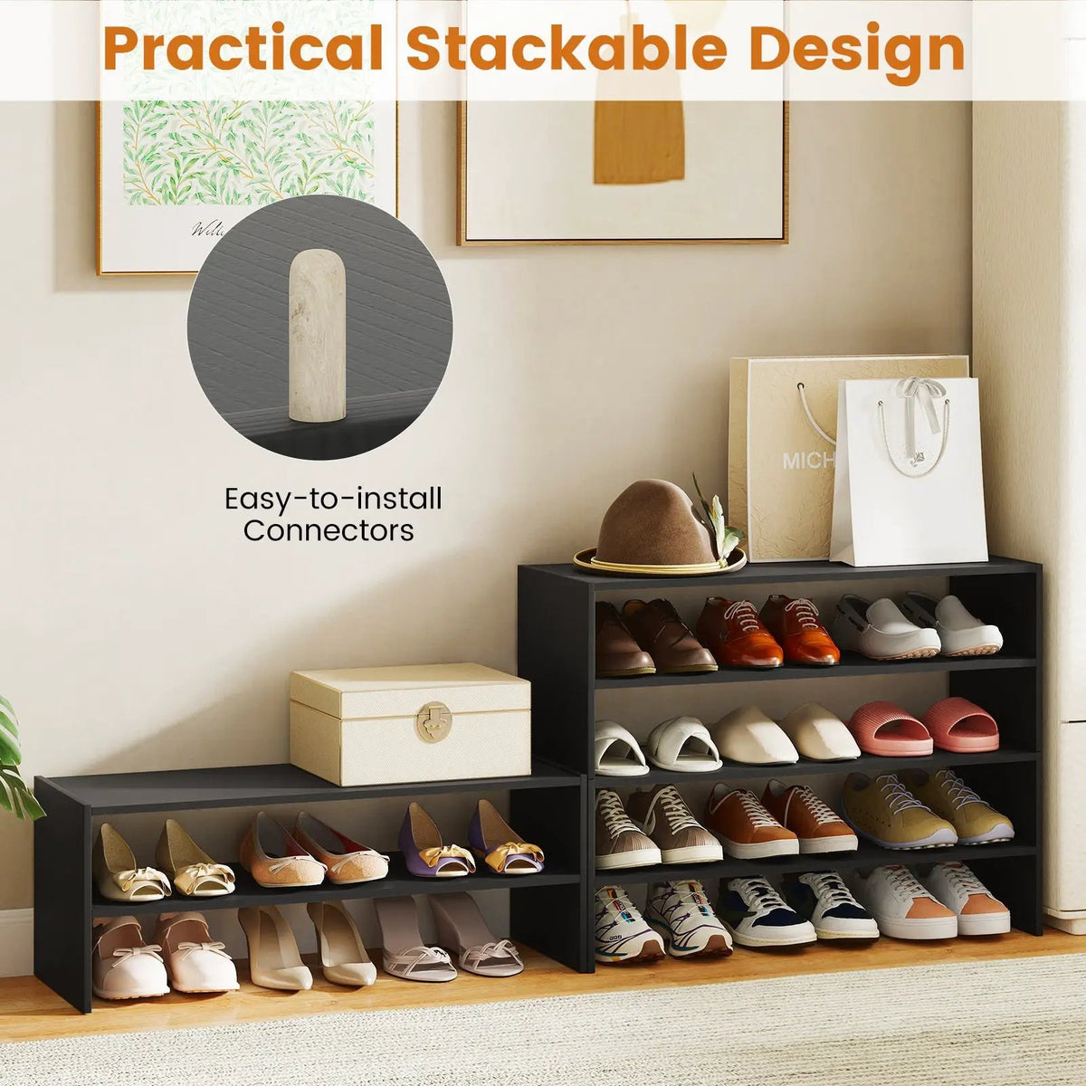 6-tier Shoe Rack with Anti-tipping Device for Entryway, photo 13 of 16