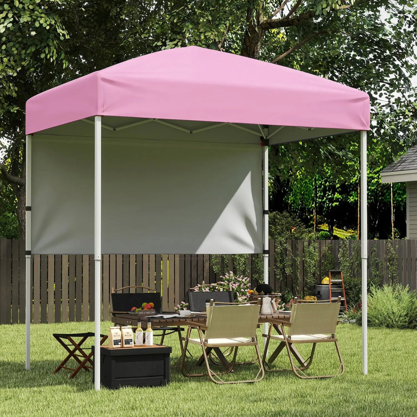 Pop-Up Canopy Tent 6x4 ft with Half Sidewall by DirectDeals