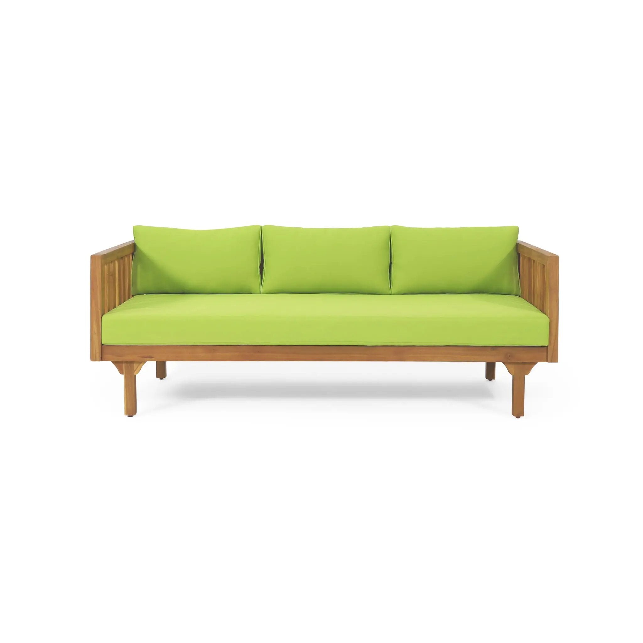 Claremont 3 Seater Daybed Teak Acacia Wood Water Resistant Cushions by HouseOfZazla