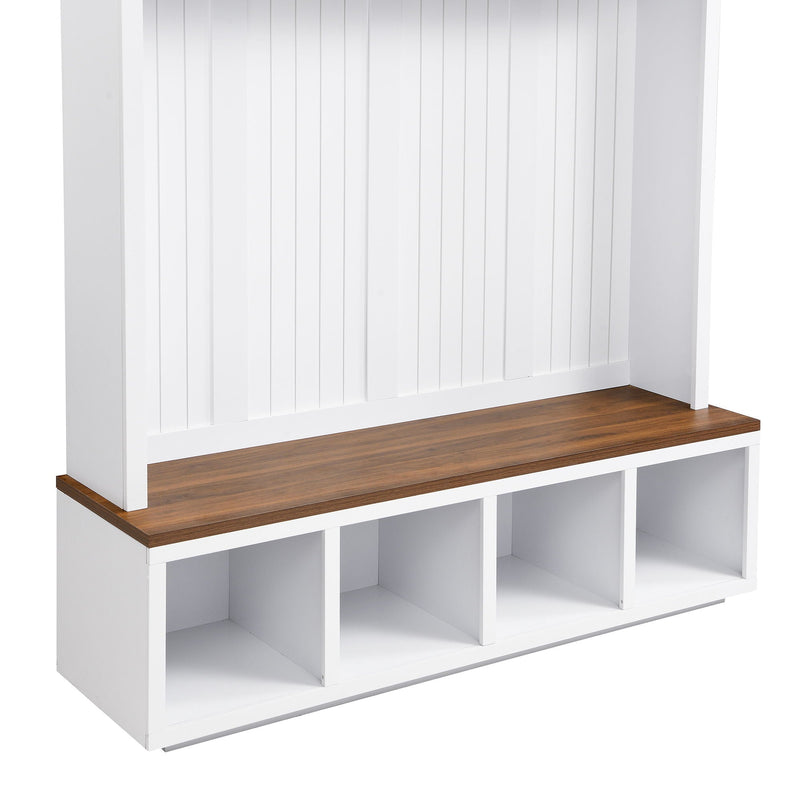 Entryway Hall Tree With Bench And Storage by HouseOfZazla