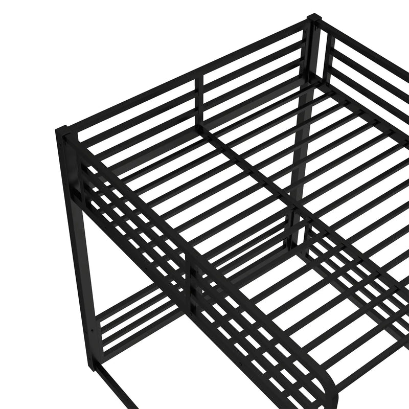Metal Bunk Bed, Full XL Over Full XL Frame by HouseOfZazla