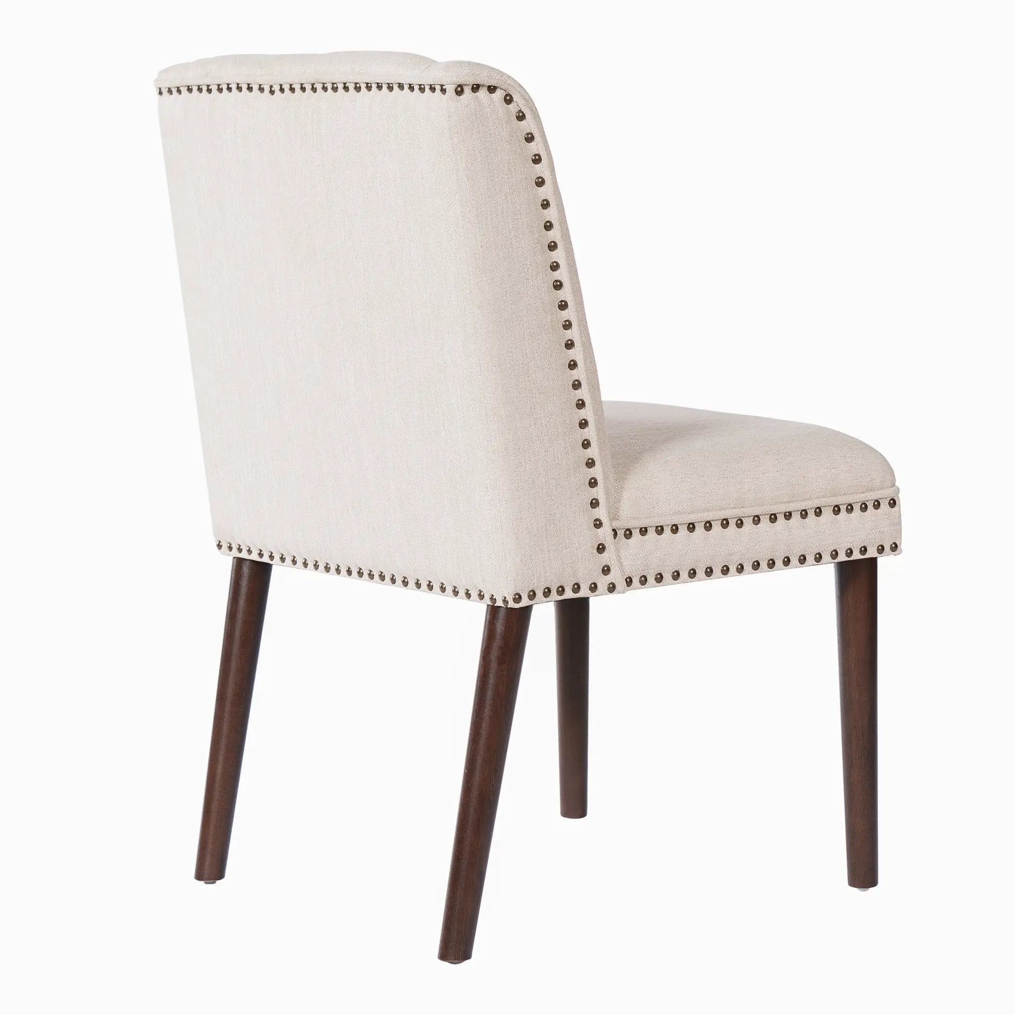 Light Luxury Rivet Upholstered Dining Chair Set of 2 by HouseOfZazla