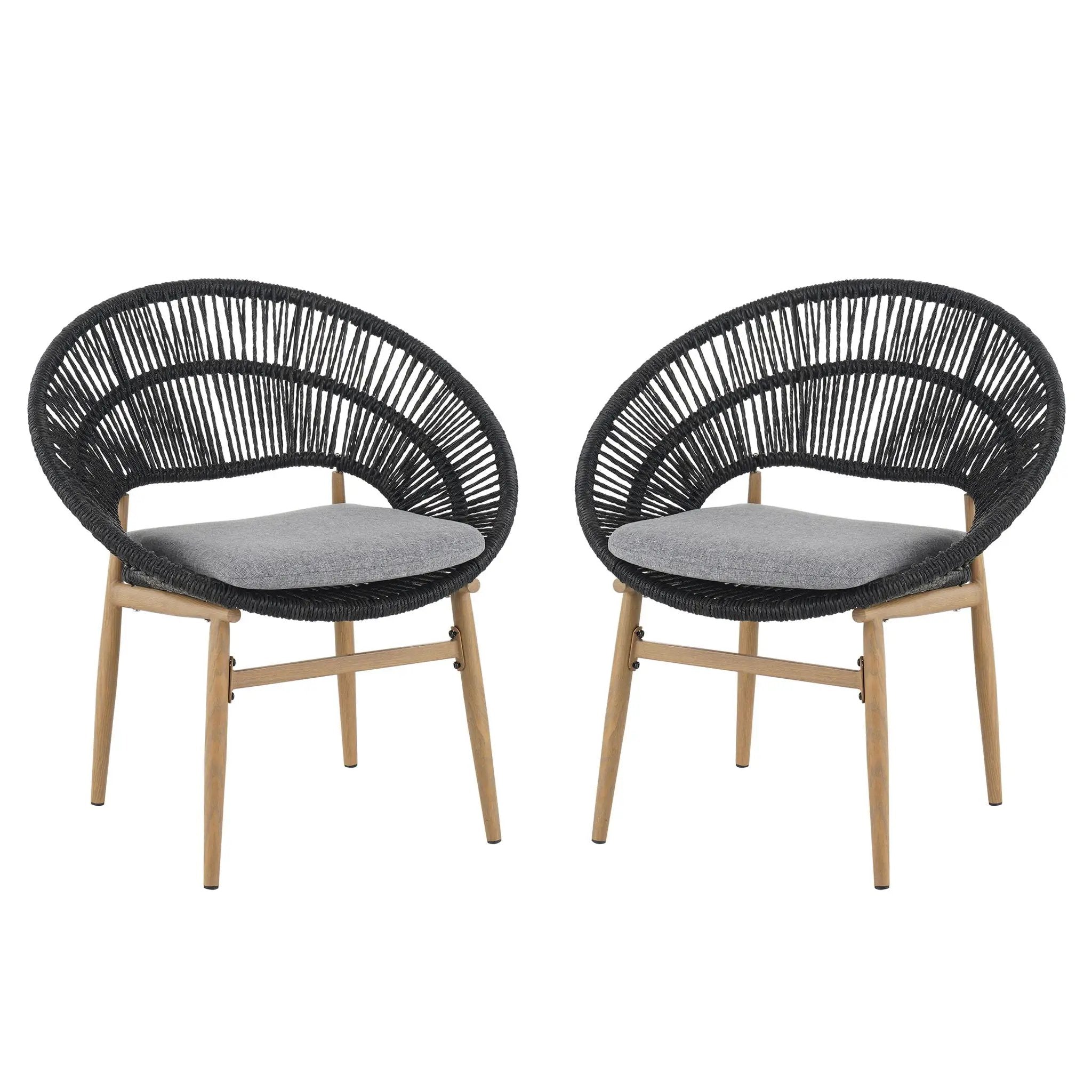 Cyril - Outdoor Papasan Style Dining Chair (Set of 2) by HouseOfZazla
