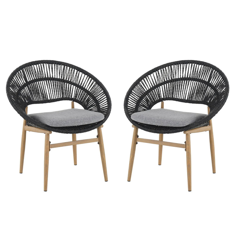 Cyril - Outdoor Papasan Style Dining Chair (Set of 2) by HouseOfZazla