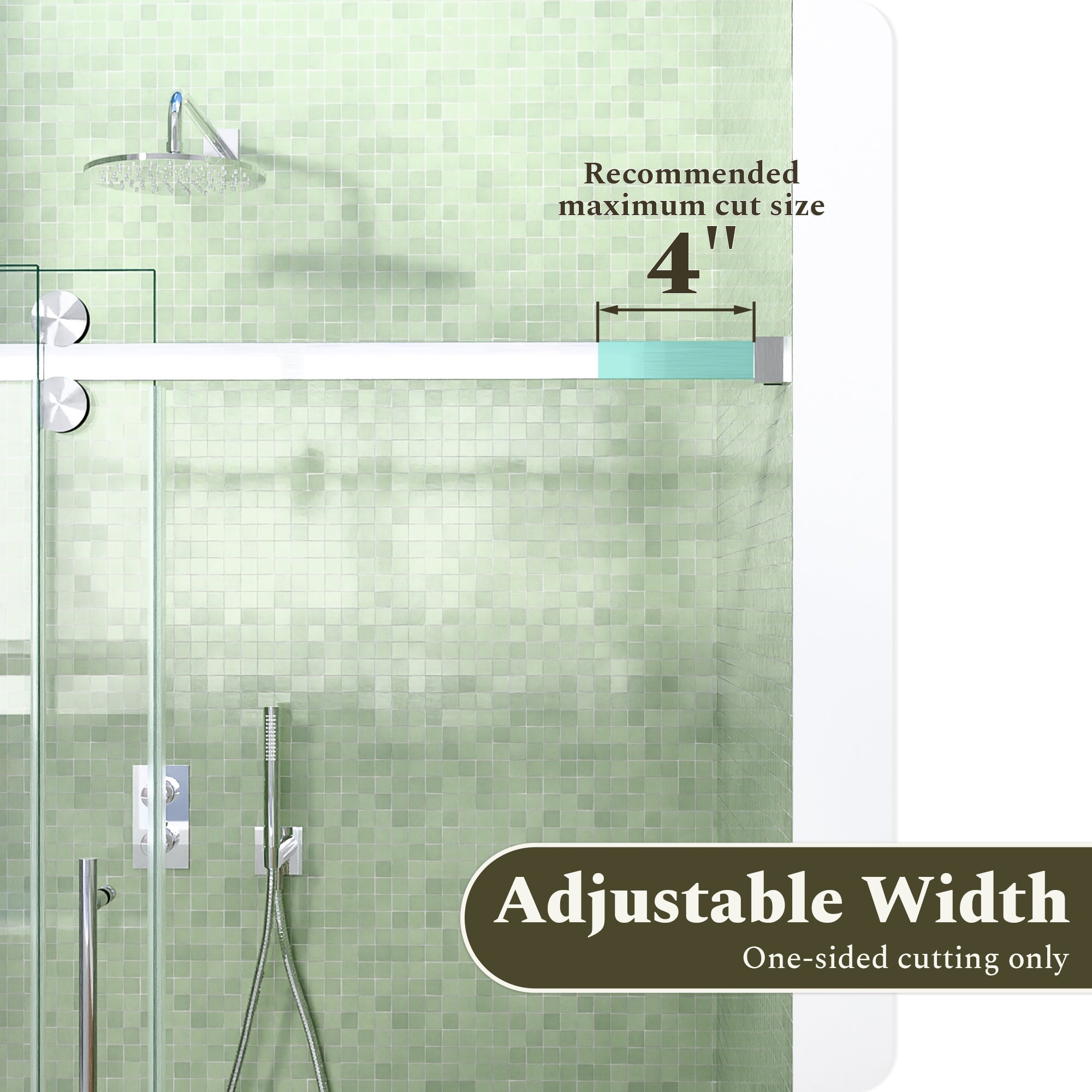 56-60"W x 60"H Frameless Sliding Tub Shower Door Enclosure by HouseOfZazla