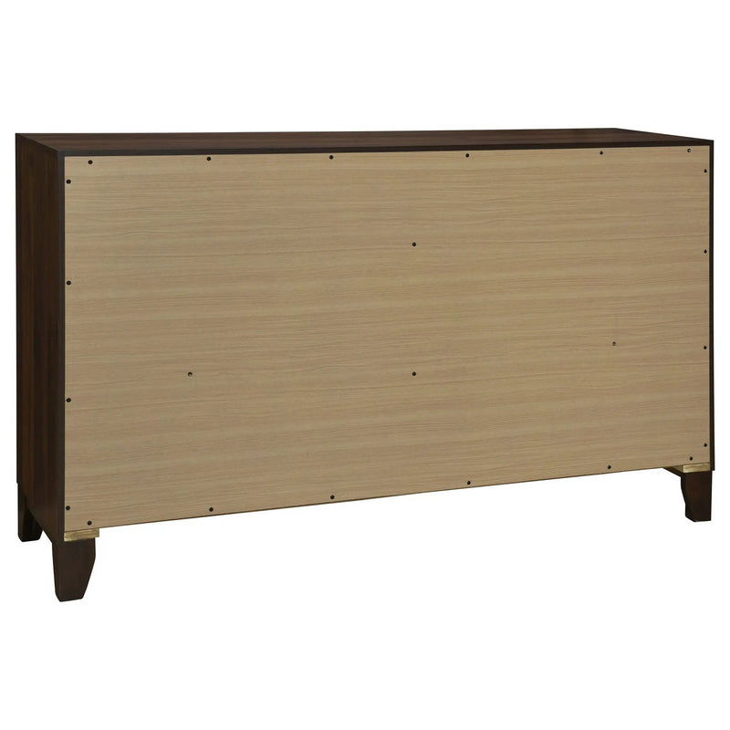 Welsley 6-drawer Dresser Cabinet Walnut by Unique Piece Furniture