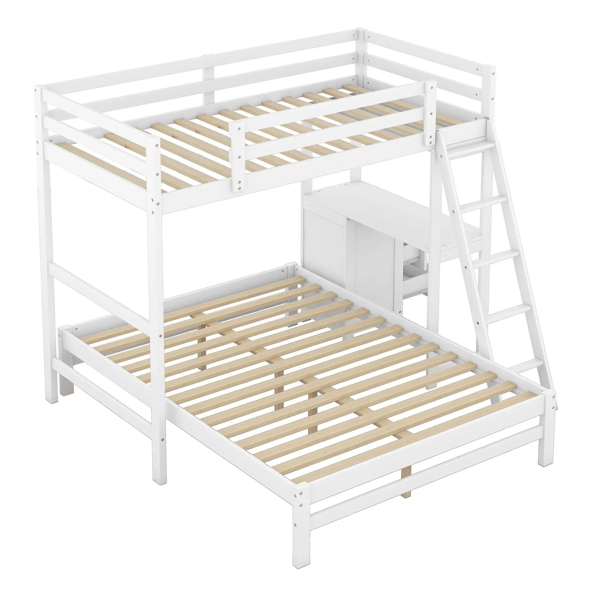 Bunk Bed With Built In Desk And 3 Drawers by Unique Piece Furniture