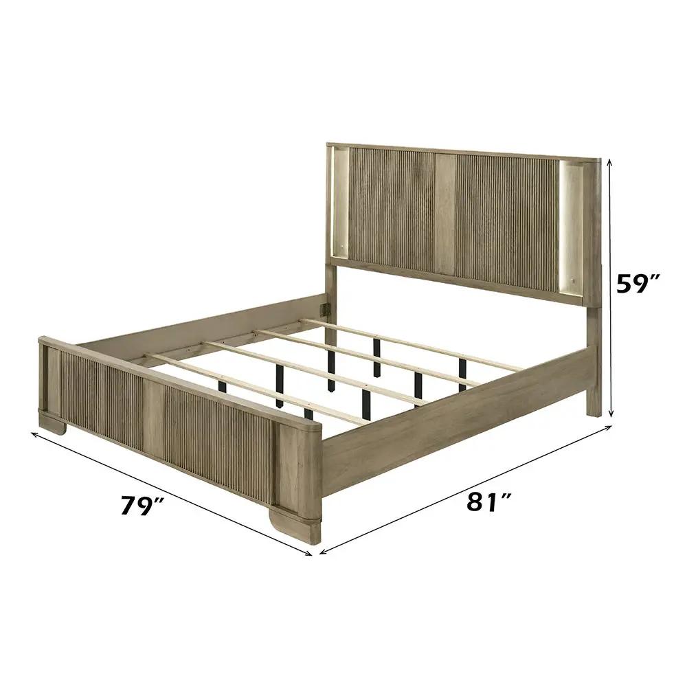 Lakkari - Bed With LED by Unique Piece Furniture