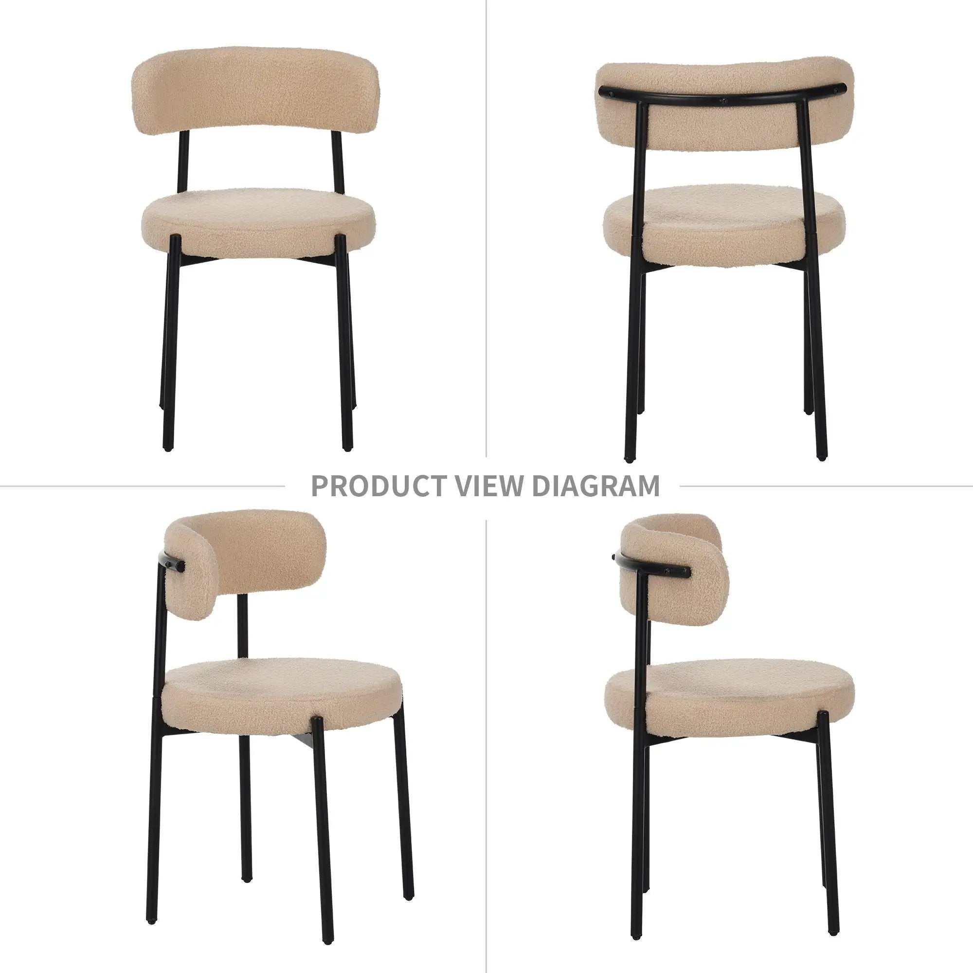 Medieval - Curved Back Kitchen Dining Chairs (Set of 4) - Beige by Unique Piece Furniture