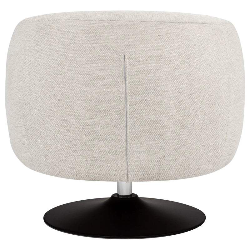 Dave Upholstered Barrel Back Swivel Club Chair Beige by Unique Piece Furniture