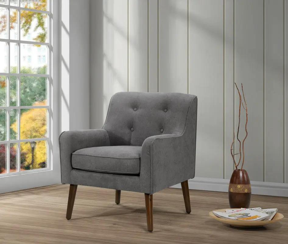 Ryder - Mid Century Modern Woven Fabric Tufted Armchair by Unique Piece Furniture