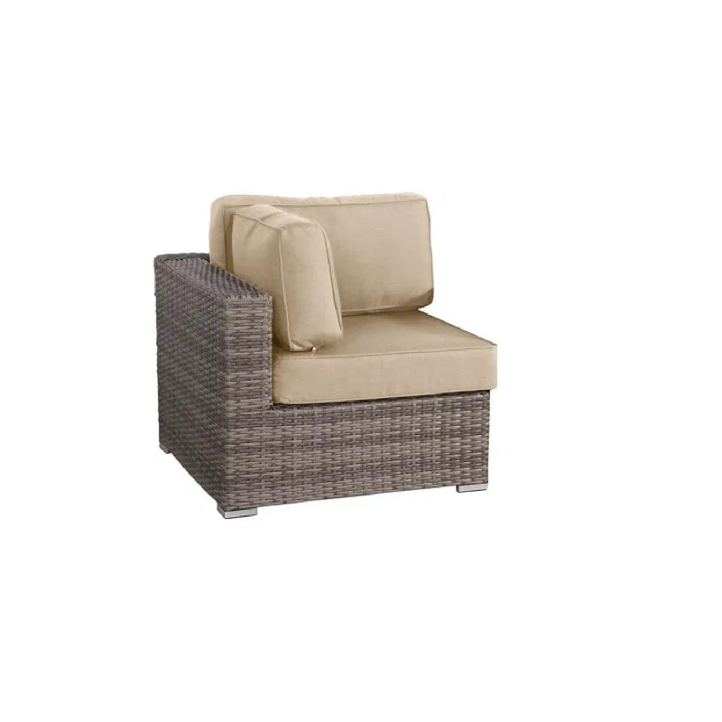 Modern Patio Rattan Sectional Set With Cushions by HouseOfZazla
