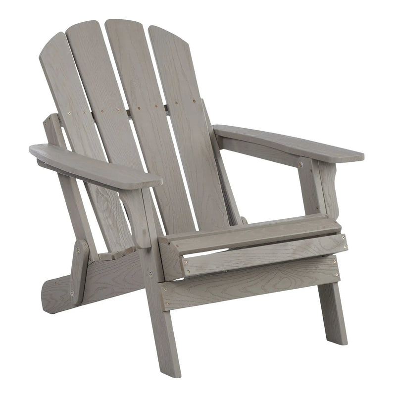 Oversize Outdoor Folding Adirondack Chair - Gray by HouseOfZazla