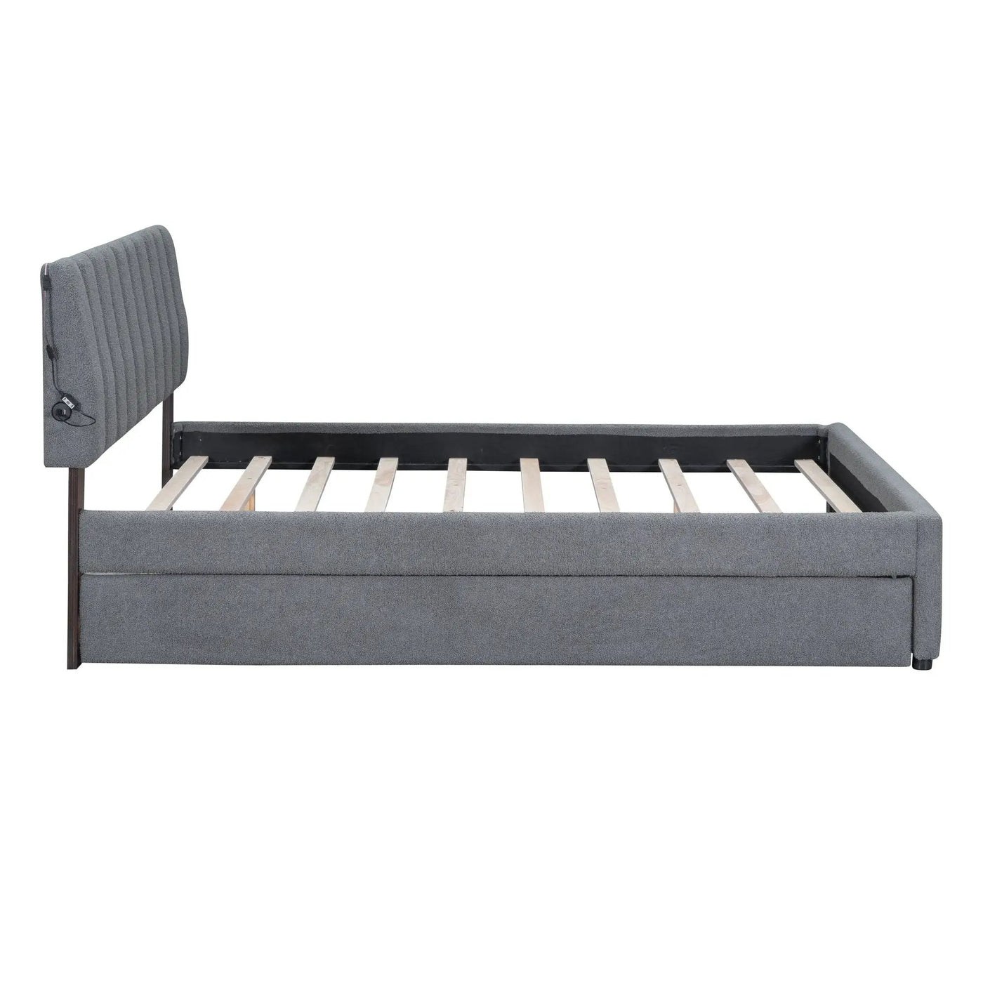 Upholstered Platform Bed With Trundle by HouseOfZazla