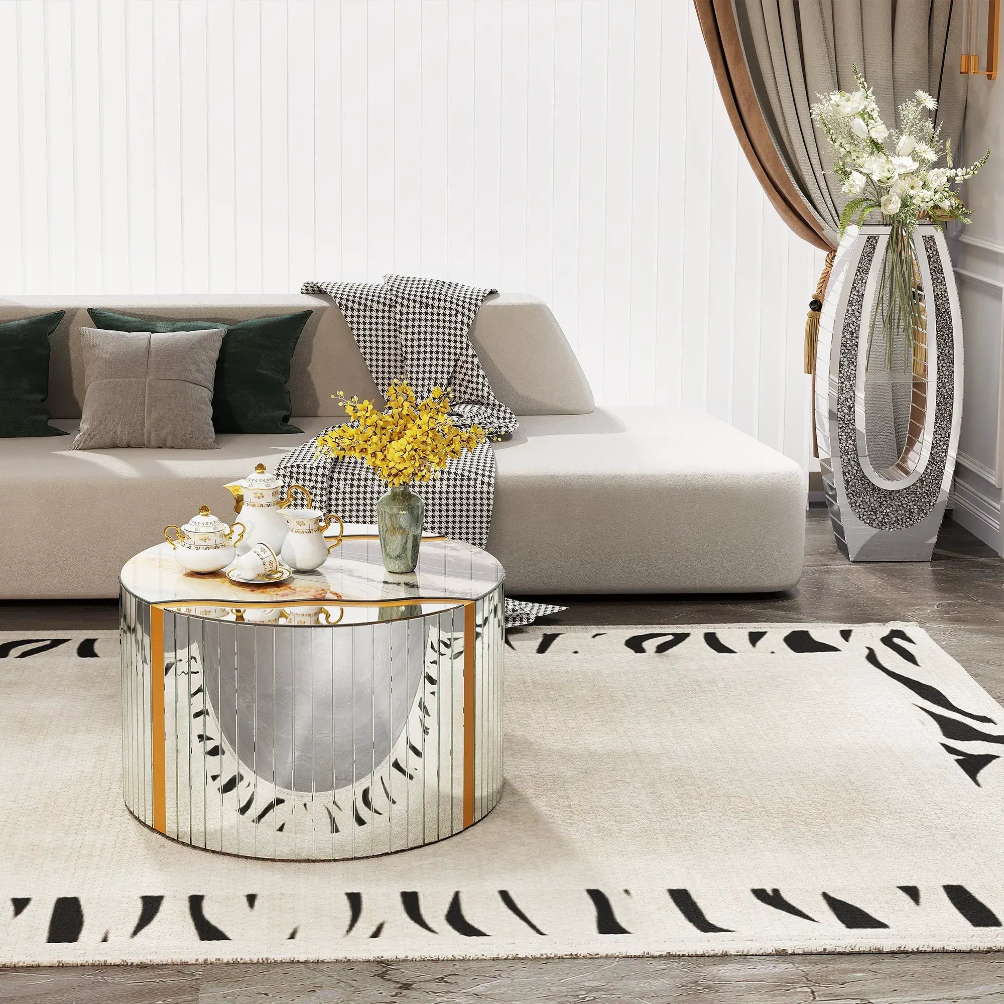 35.82" U-Shaped Tall Decorative Floor Vase by HouseOfZazla