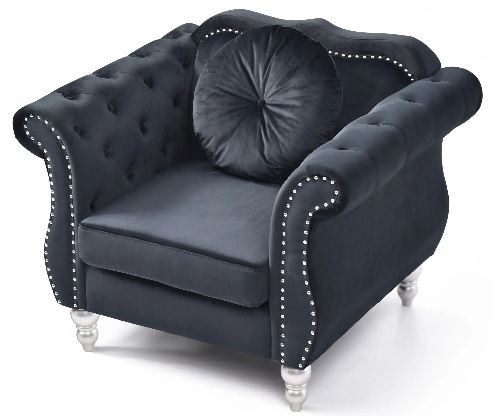 Chic Transitional Flared Arm Chair by HouseOfZazla
