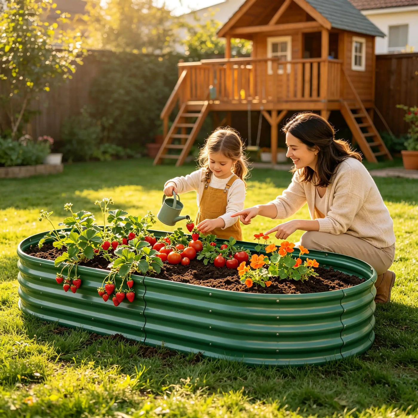 Galvanized Raised Garden Bed 8x4x1ft by HouseOfZazla