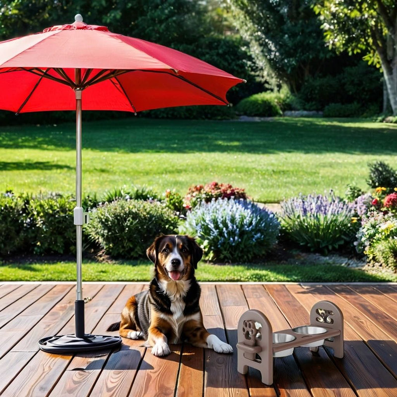 Adjustable Pet Bowl Travel Ready HDPE Durable Poly Lumber Recycled by HouseOfZazla