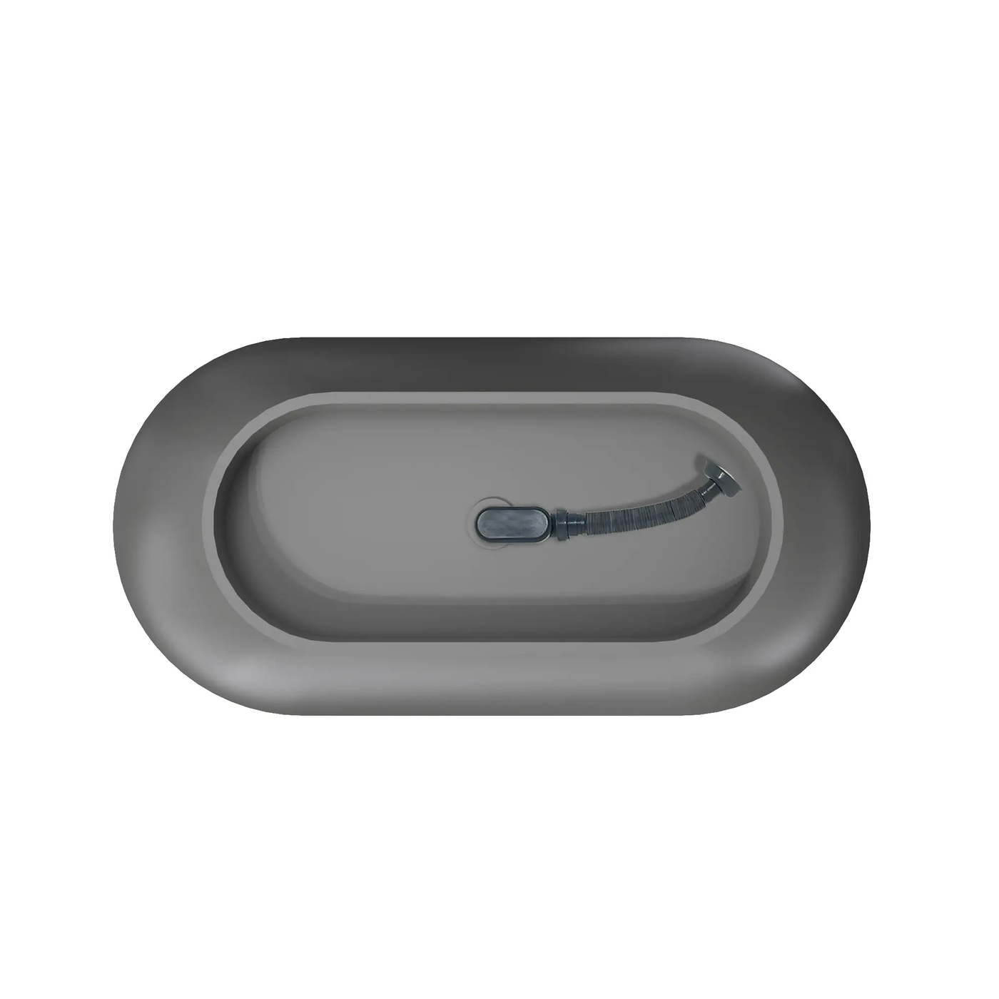59 Inch Solid Surface Oval Freestanding Bathtub by HouseOfZazla