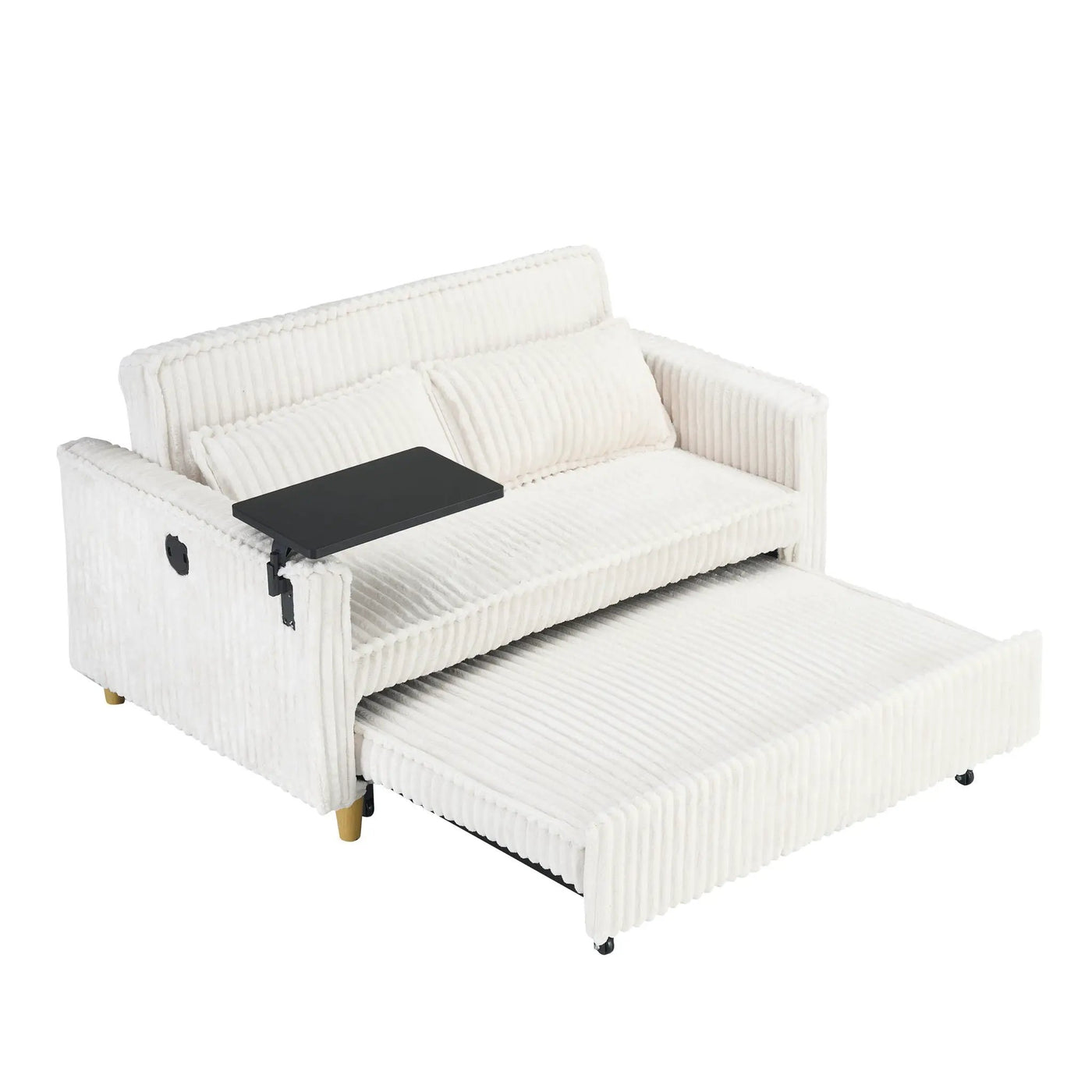 Pull Out Sofa With Movable Tabletop And USB Ports by HouseOfZazla