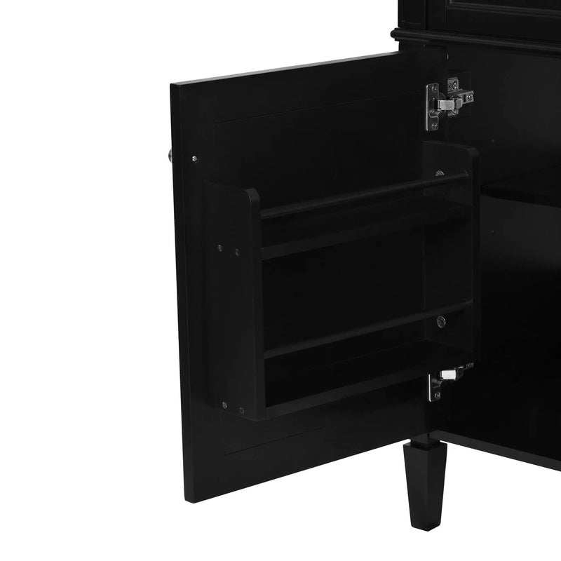Bathroom Vanity With 2 Drawers And Tip-Out Drawer, Storage Cabinet by HouseOfZazla