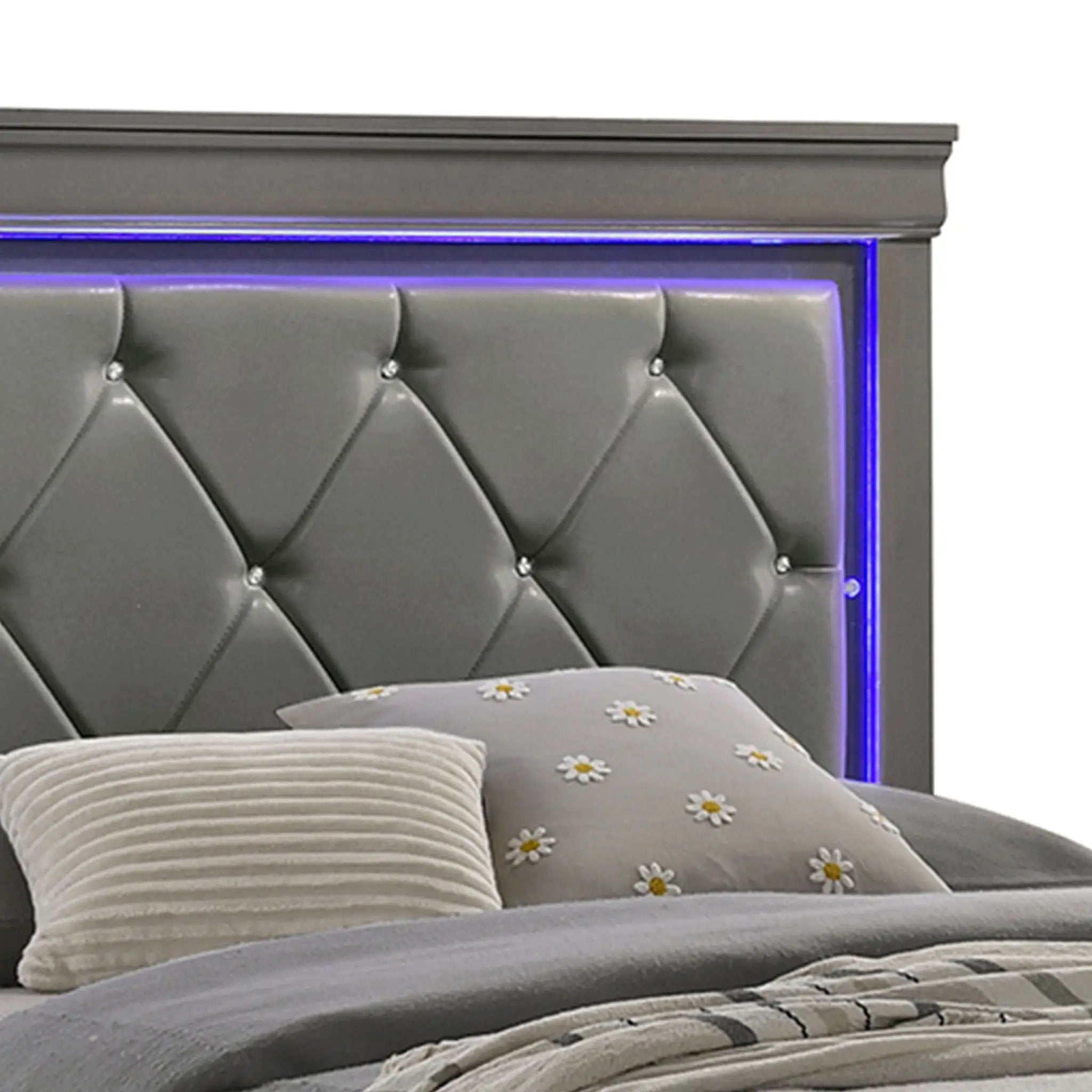 Blaze - Bed With LED Headboard by HouseOfZazla