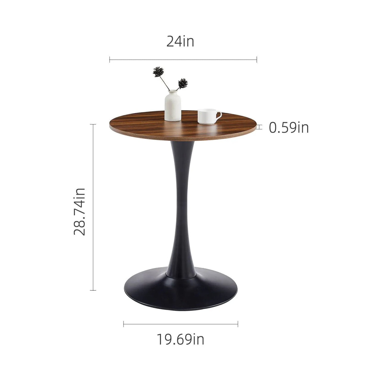 Round Dining Table With Tulip Style Base by HouseOfZazla