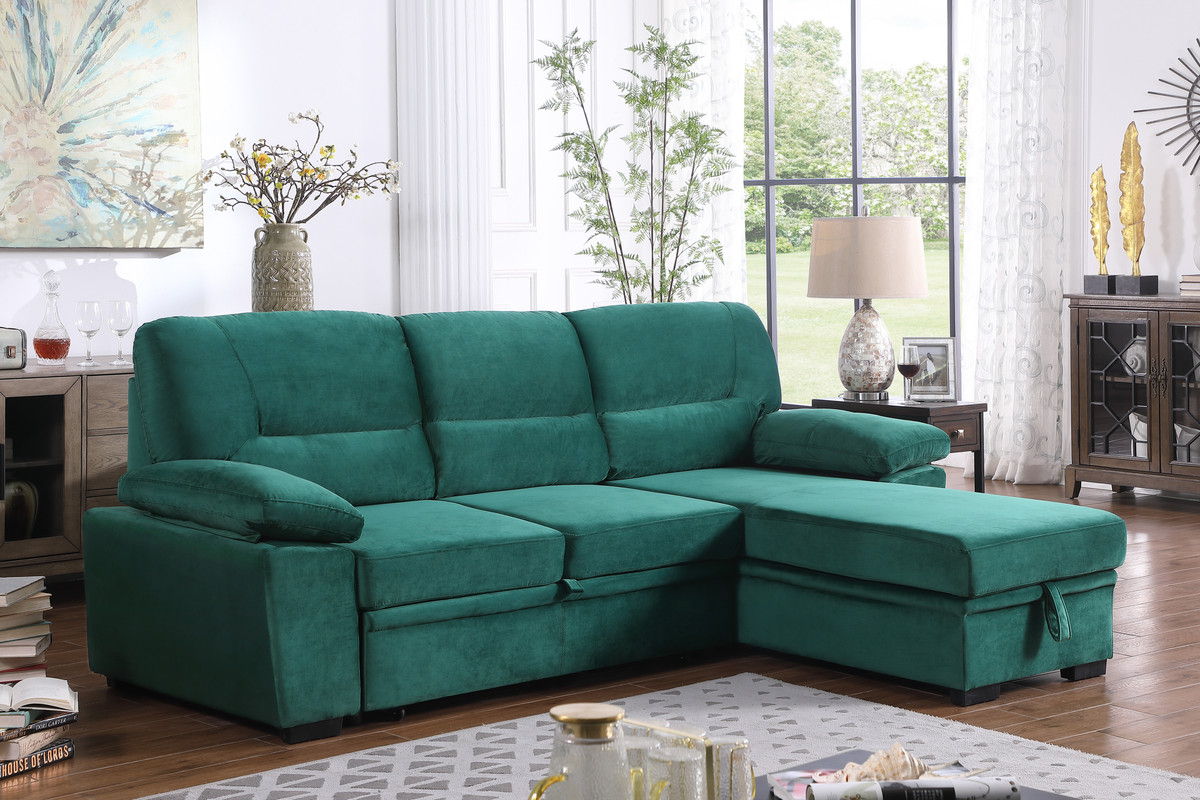 Kipling - Reversible Sleeper Sectional Sofa Chaise, photo 8 of 14