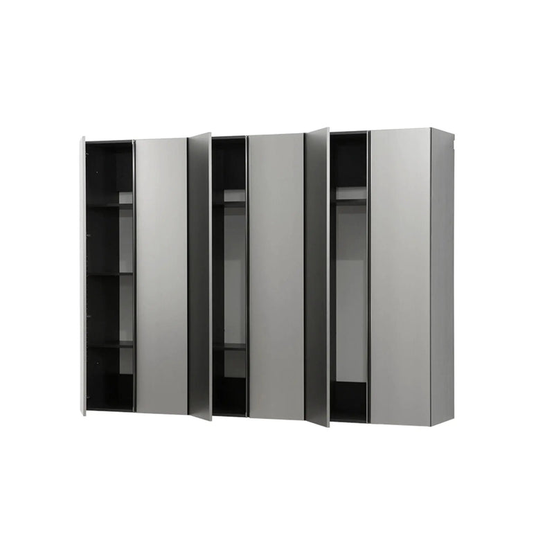 Nova Series - Garage Cabinet Set D, 3 Piece, Soft Closing, Wall Mounted - Metallic Gray by HouseOfZazla