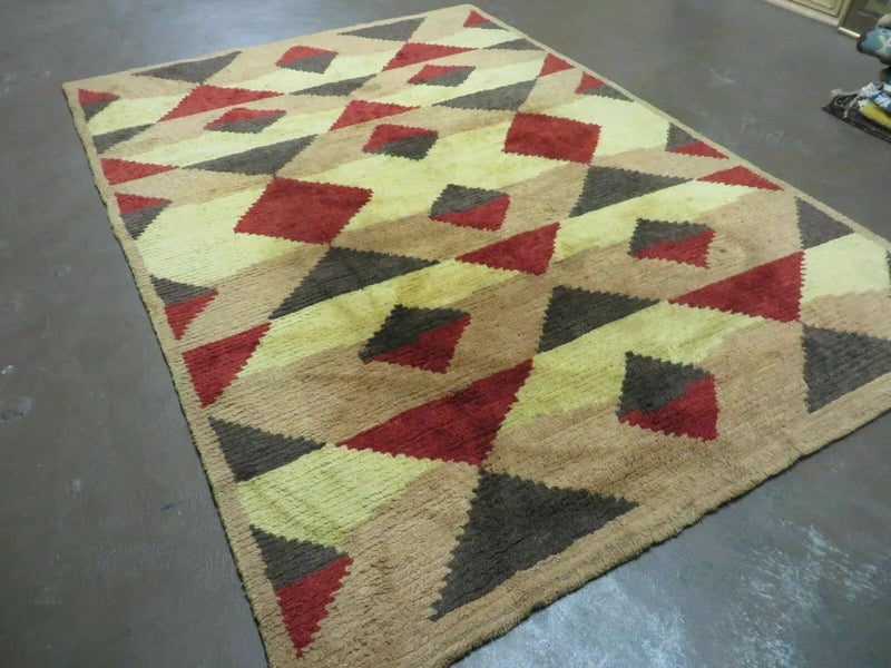 6' X 8' Handmade Tibetan Nepal Chinese Wool Rug Art Deco Contemporary Modern by Jewel Rugs