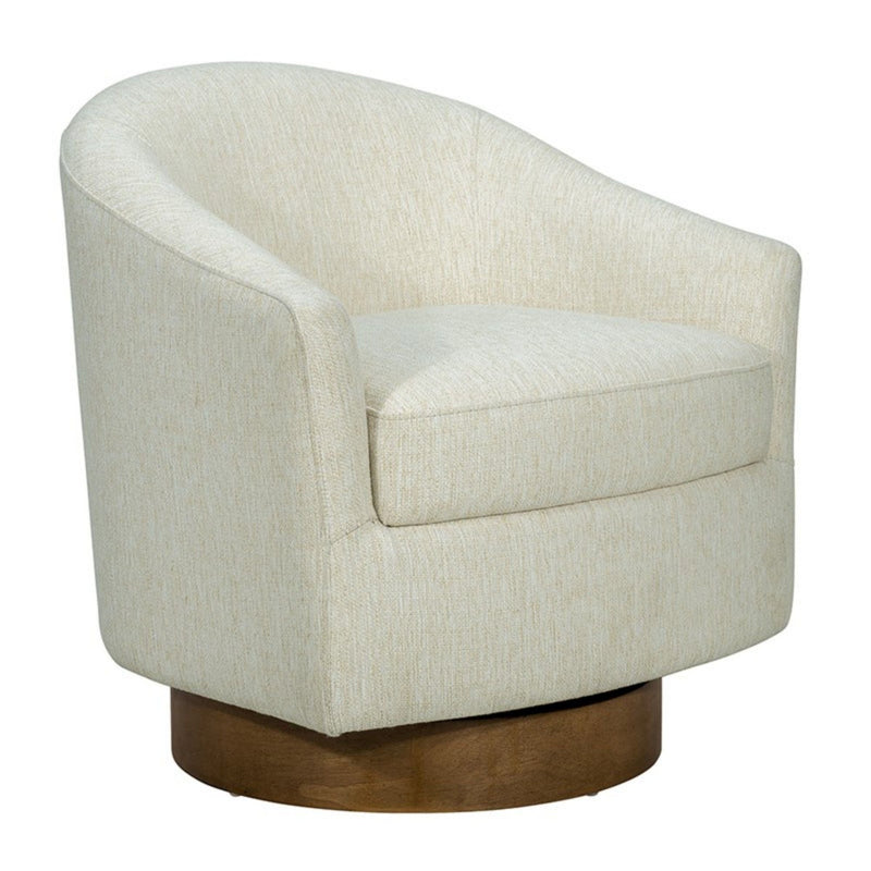 Upholstered Swivel Chair - Cream by HouseOfZazla