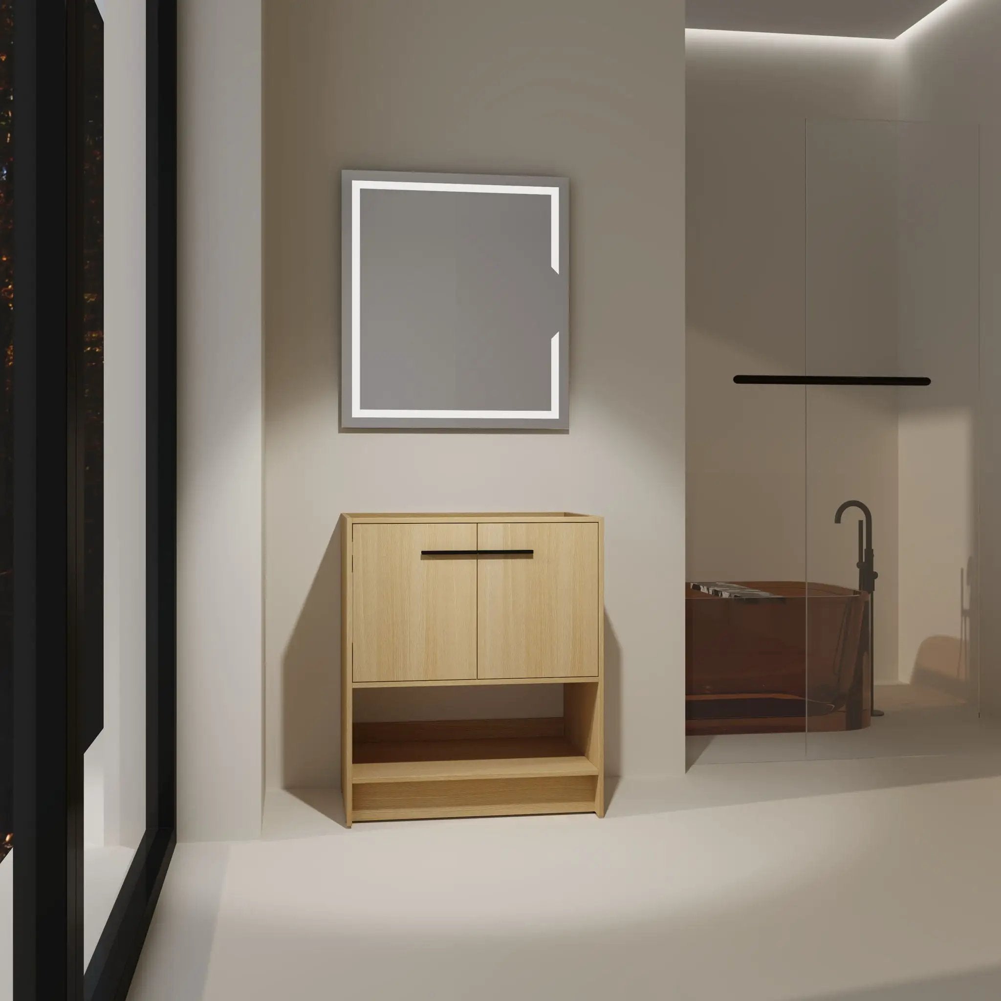 Modern Freestanding Bathroom Vanity With 2 Doors by Unique Piece Furniture