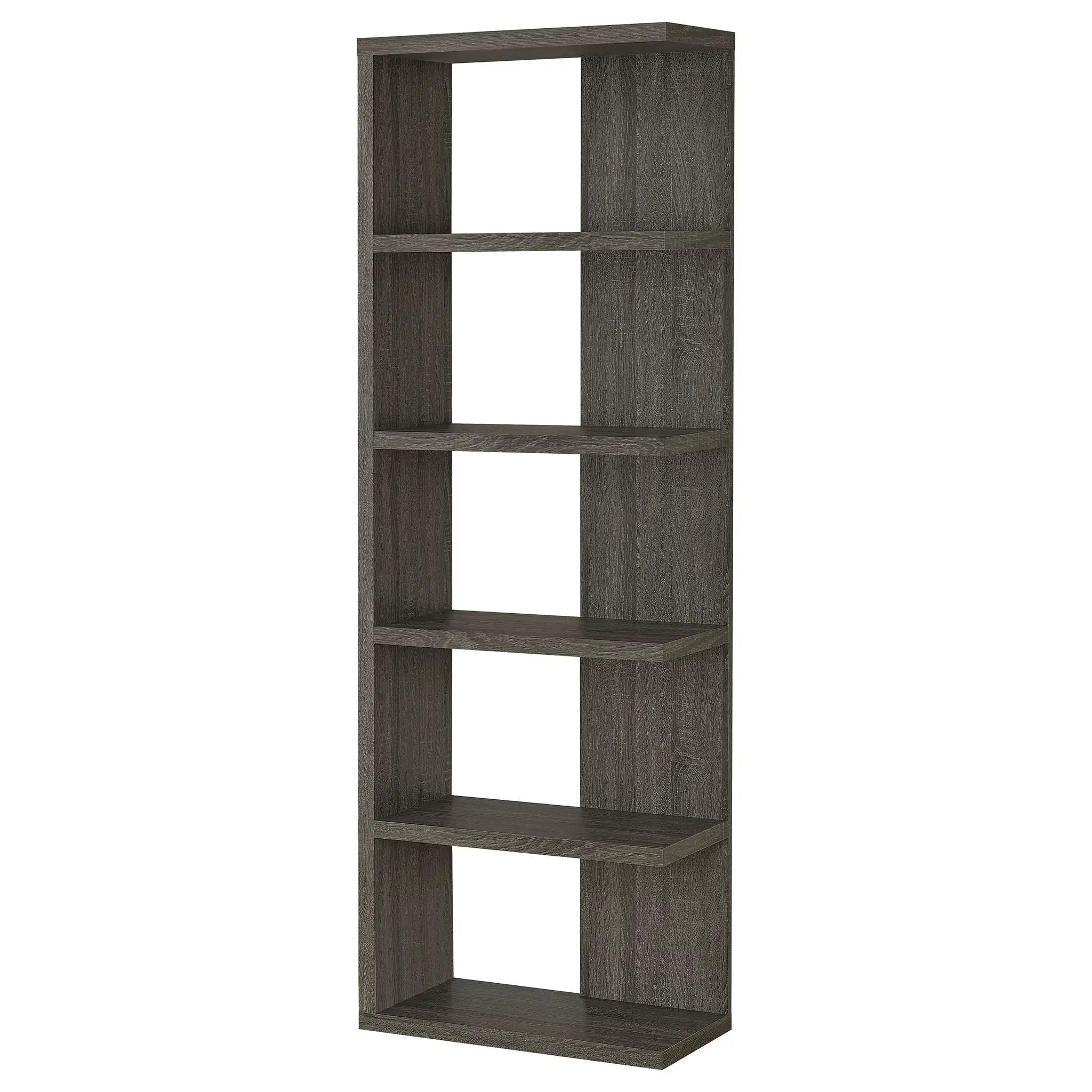 Harrison 71-inch 5-shelf Bookshelf Weathered Grey by Unique Piece Furniture
