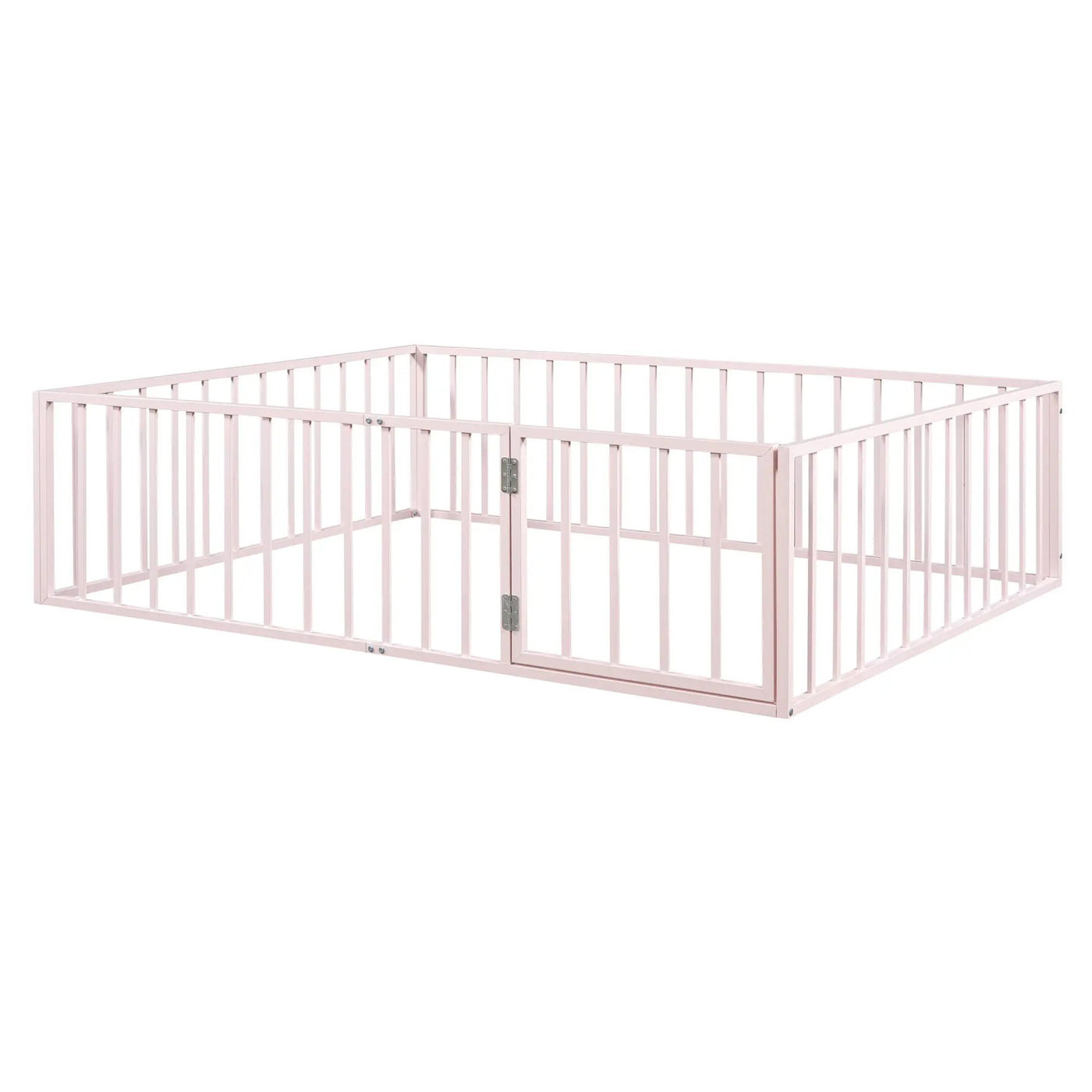 Metal Floor Bed Frame With Fence And Door by Unique Piece Furniture