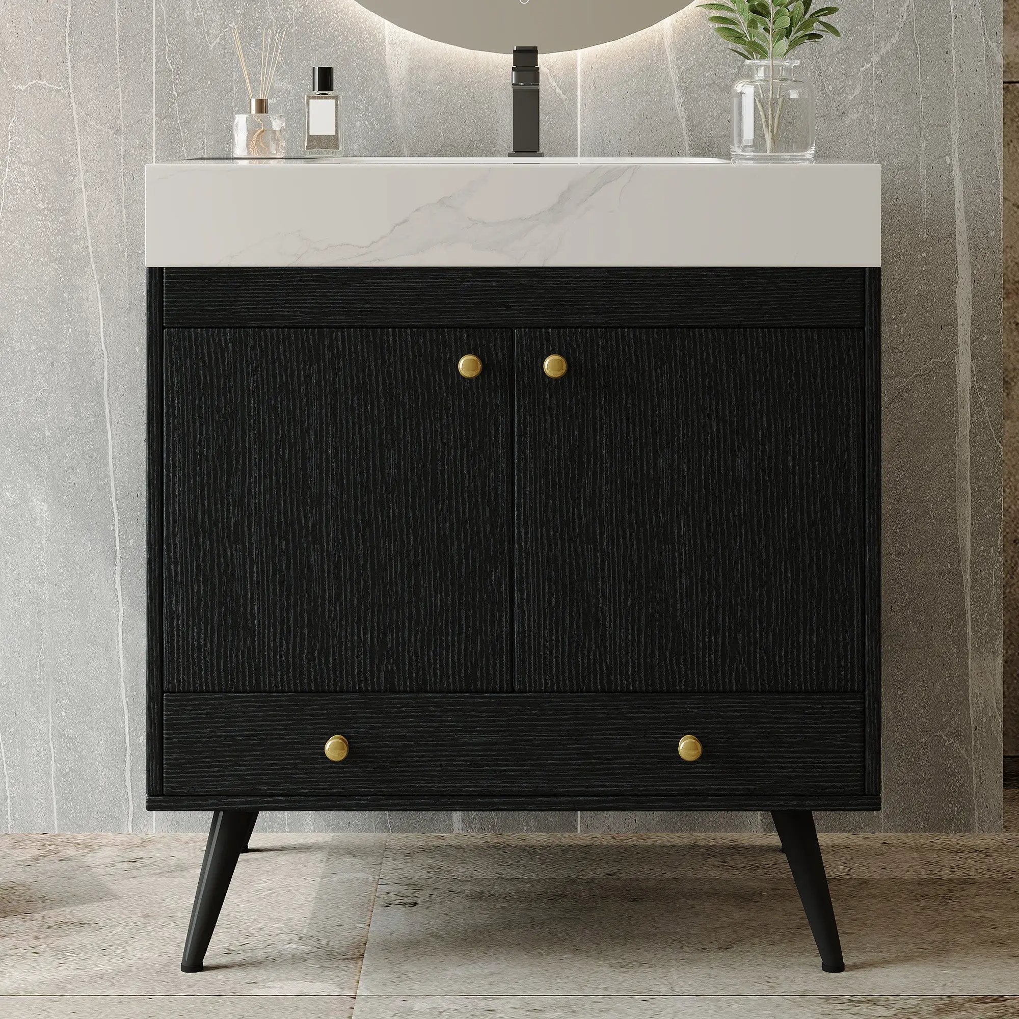 Contemporary Free-standing Bathroom Vanity by HouseOfZazla