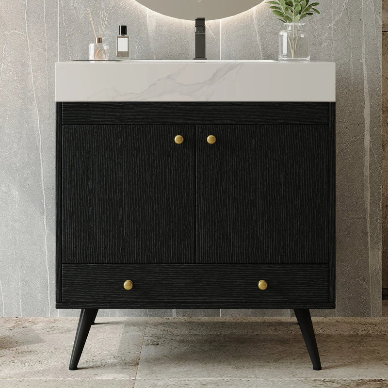 Contemporary Free-standing Bathroom Vanity by HouseOfZazla