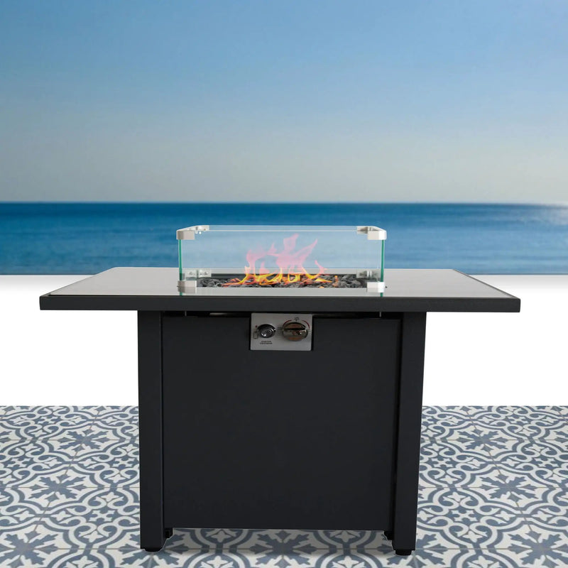 Outdoor Fire Pit For Outdoor Home Garden Backyard Fireplace - Black by Unique Piece Furniture
