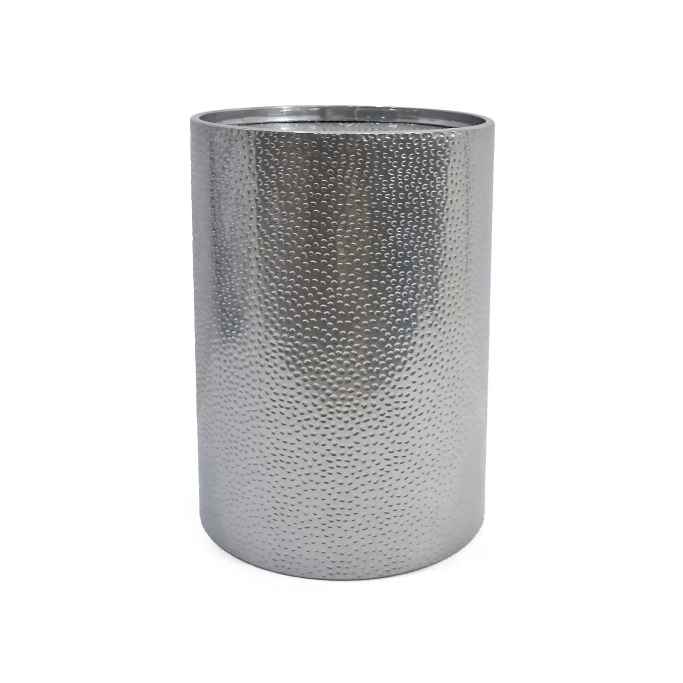 Modern Round Accent Table With Hammered Surface by HouseOfZazla