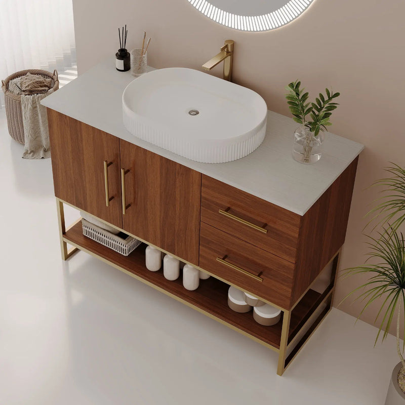 36" Modern Bathroom Vanity with Ceramic Vessel Sink by HouseOfZazla