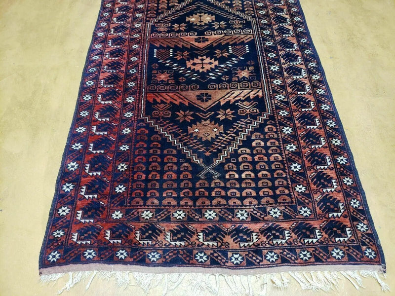 3' 4" X 5' 6" Vintage Handmade Pakistan Balouchi Balouch Tribal Wool Rug Nice by Jewel Rugs
