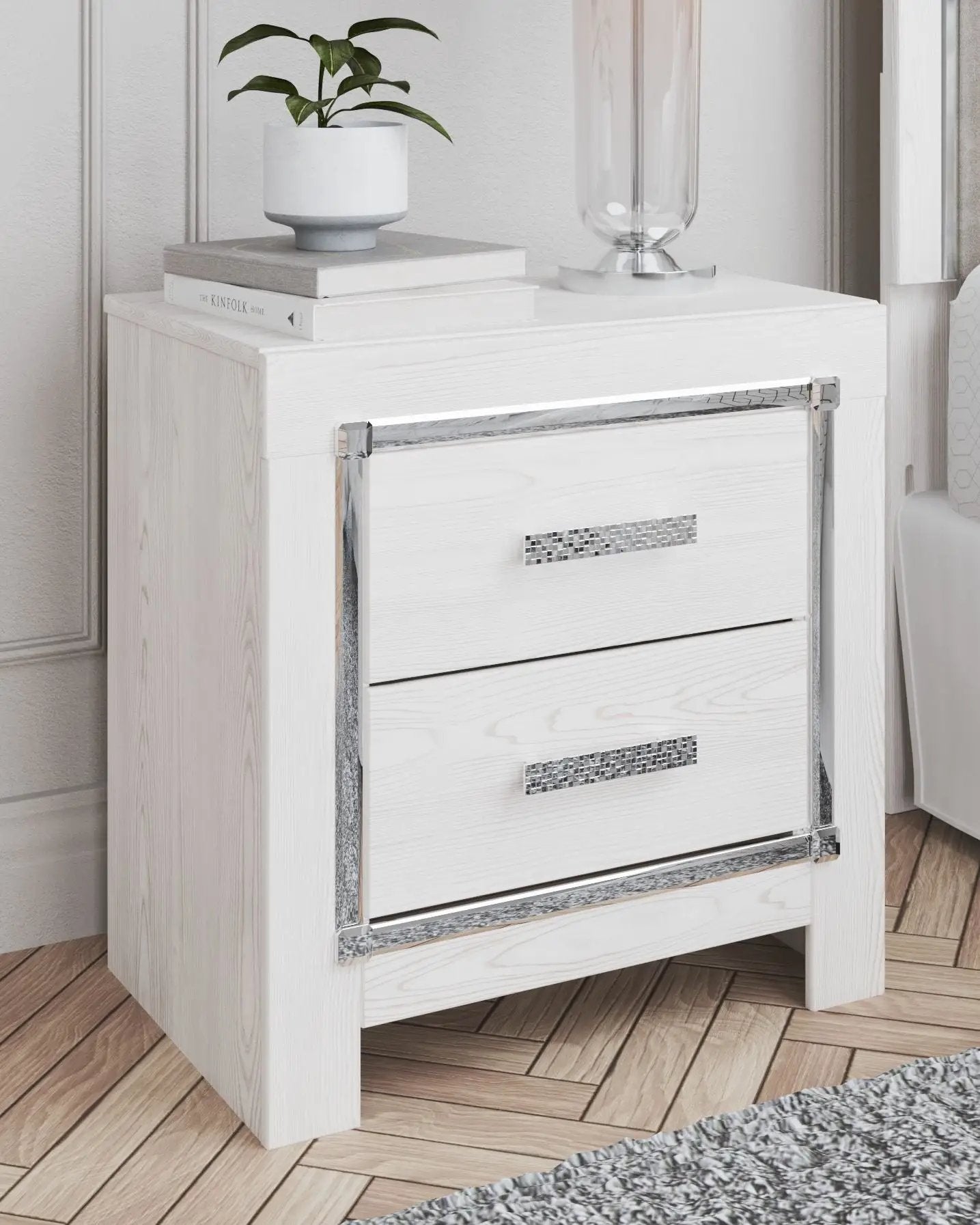 Altyra - Two Drawer Night Stand - White by Unique Piece Furniture