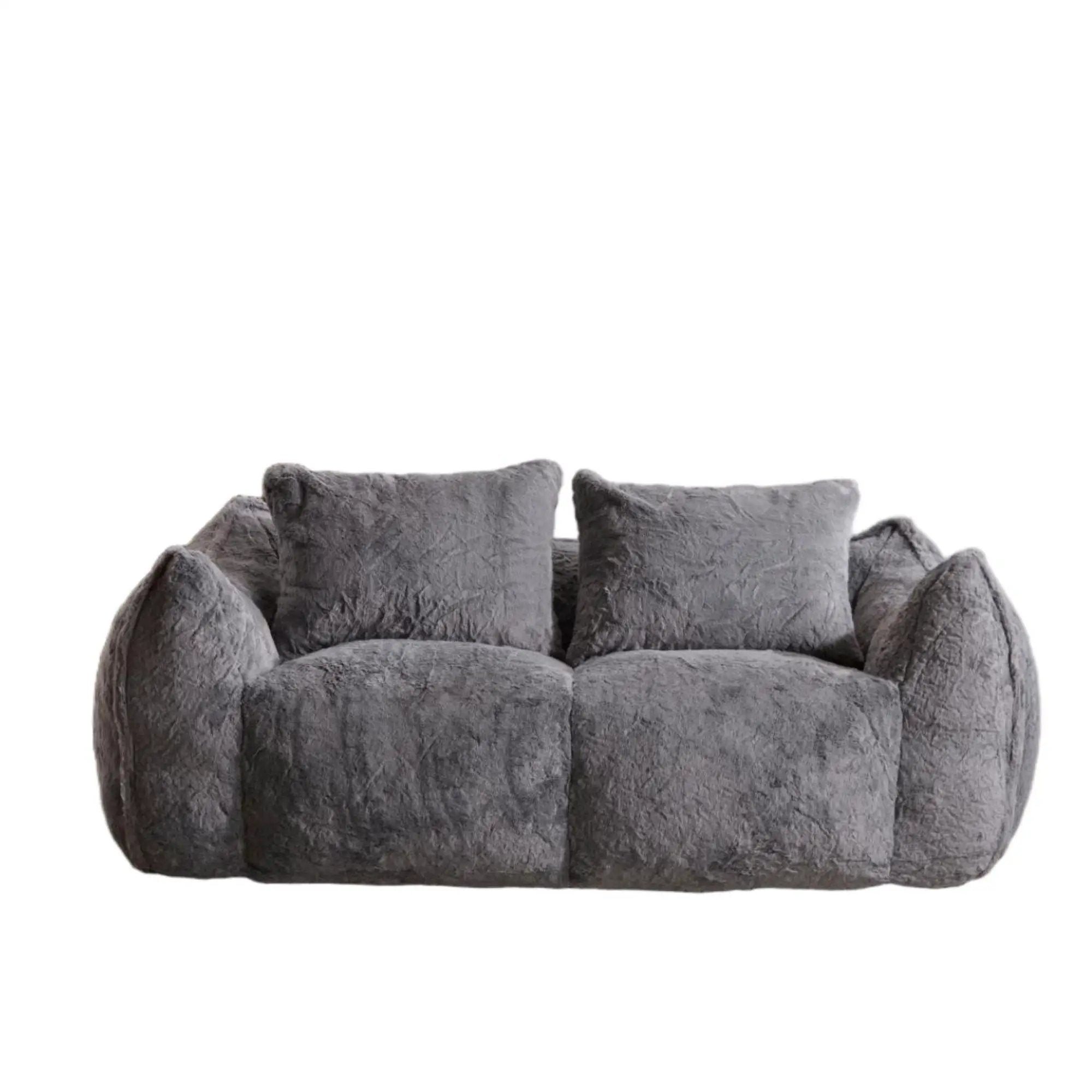 Giant Bean Bag Couch, Ultra Soft Fluffy Loveseat For Living Room by Unique Piece Furniture