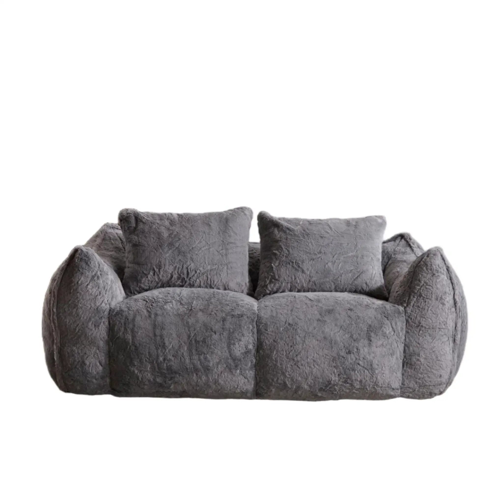 Giant Bean Bag Couch, Ultra Soft Fluffy Loveseat For Living Room by HouseOfZazla