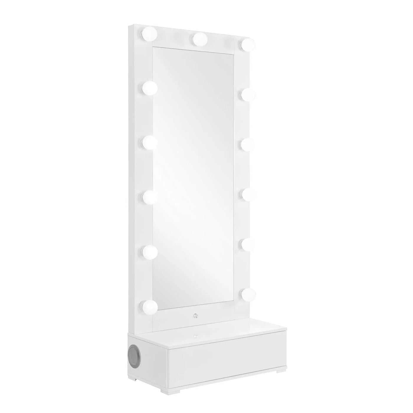 Elisa - Narrow Tall Mirror With Speaker And Drawer by HouseOfZazla