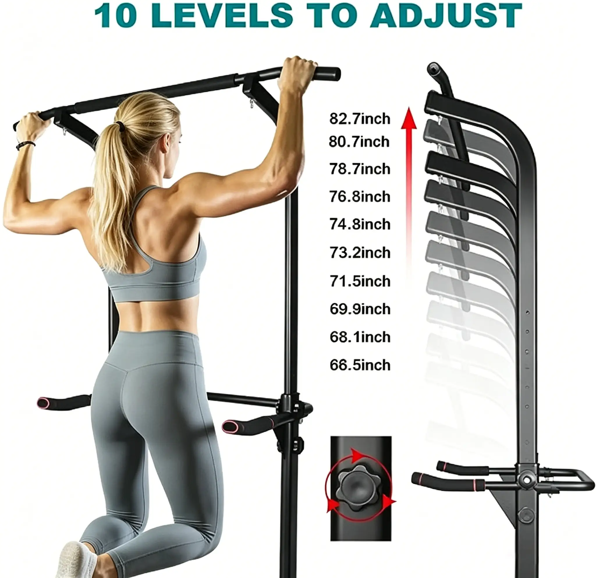 Sport Power Tower Workout Dip Station Pull Up Bar by HouseOfZazla