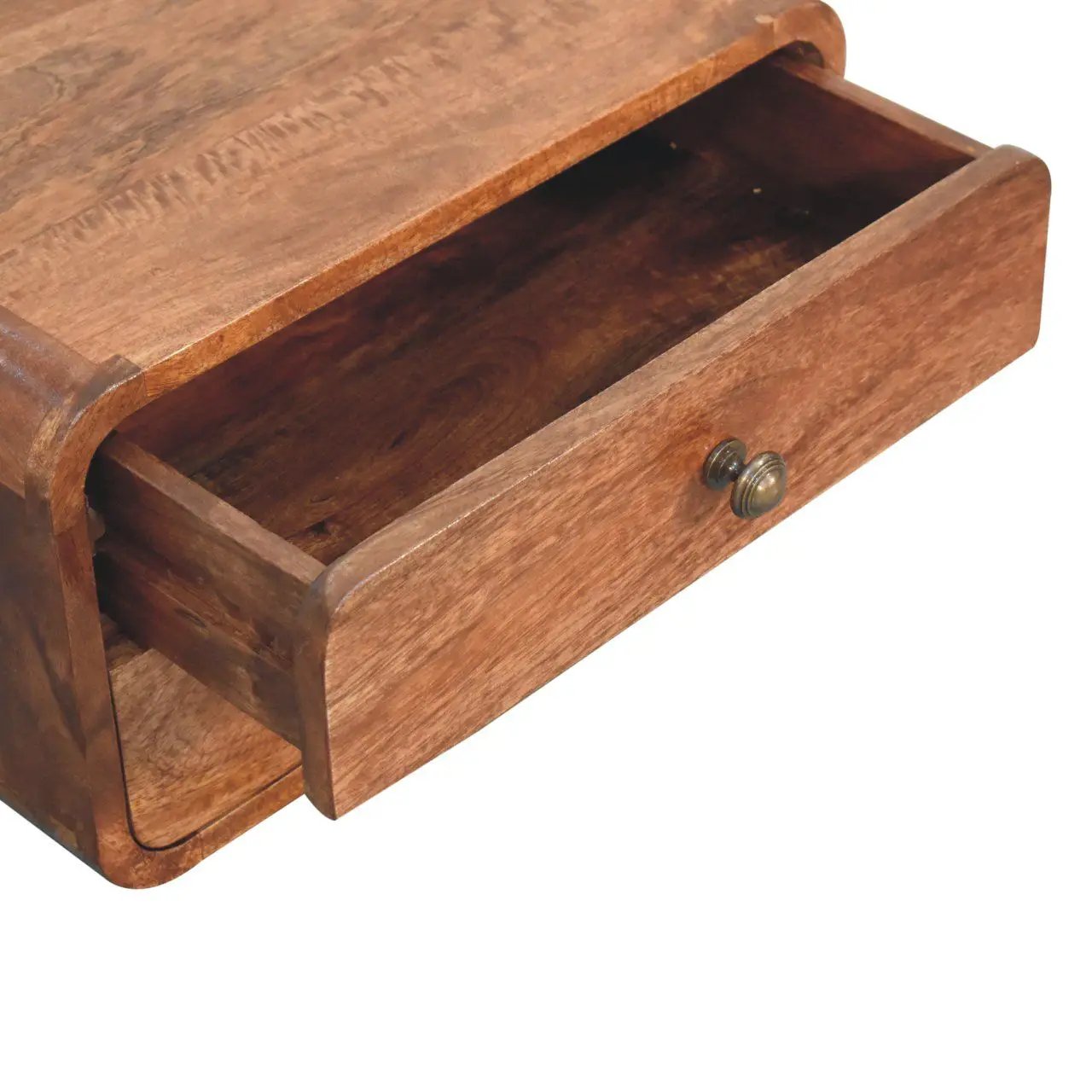 Curved Wall Mounted Bedside Nightstand by Unique Piece Furniture