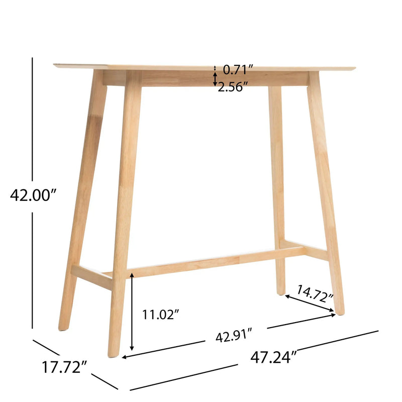 Natural Oak Wood Bar Table by HouseOfZazla